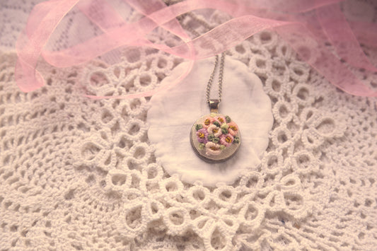 Delicate Bunch of Flowers on a Pendant